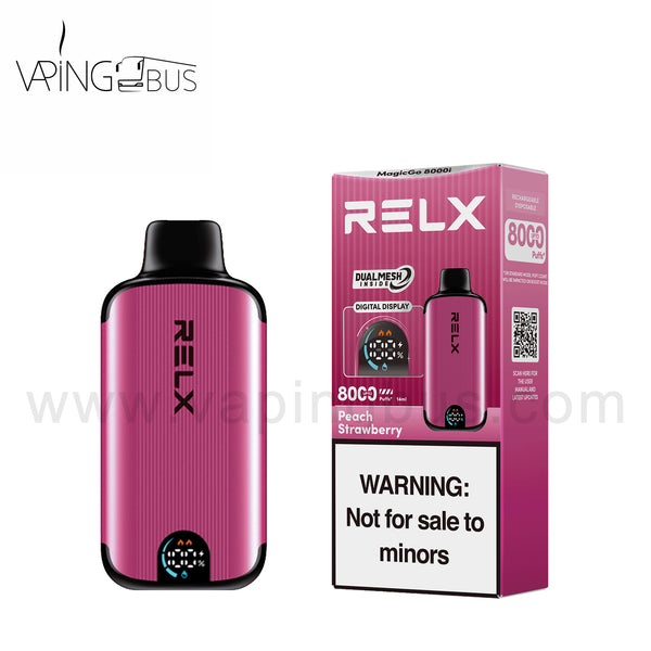 RELX MagicGo 8000i Disposable Vape 8000 Puffs-Peach Strawberry